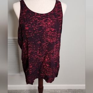 Gap Sleeveless Blouse Dark Burgandy Print Size L